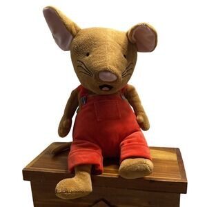 Corduroy Mouse Plush Doll Toy Red Overalls Stuffed Animal Soft Cute